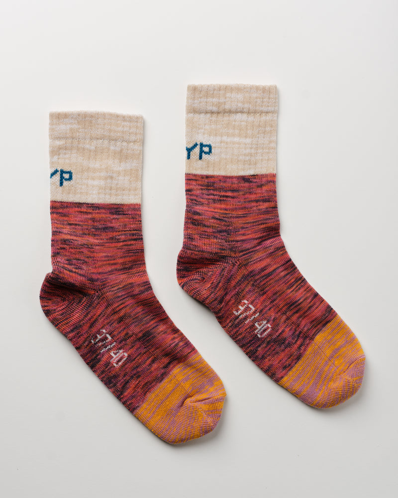 Socks - red/beige