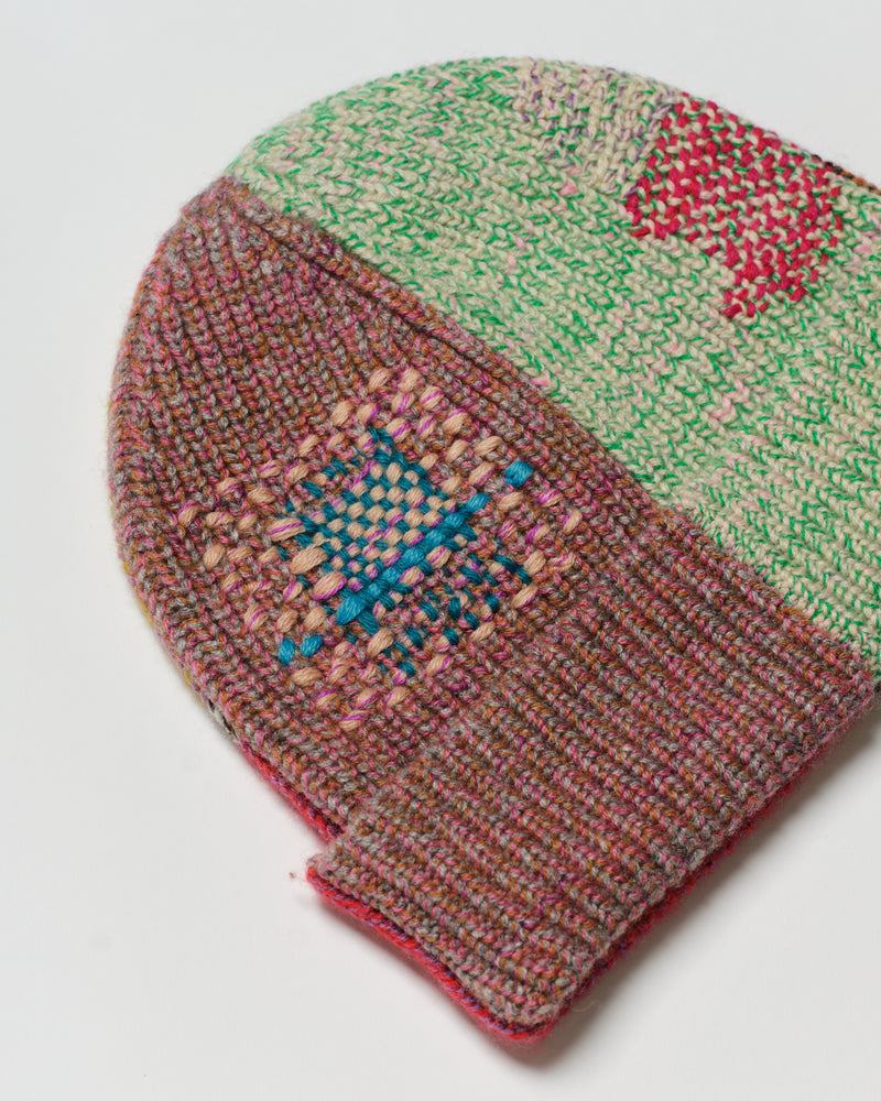 Kaja Beanie with Hand-Stitched Mending by Celia Pym