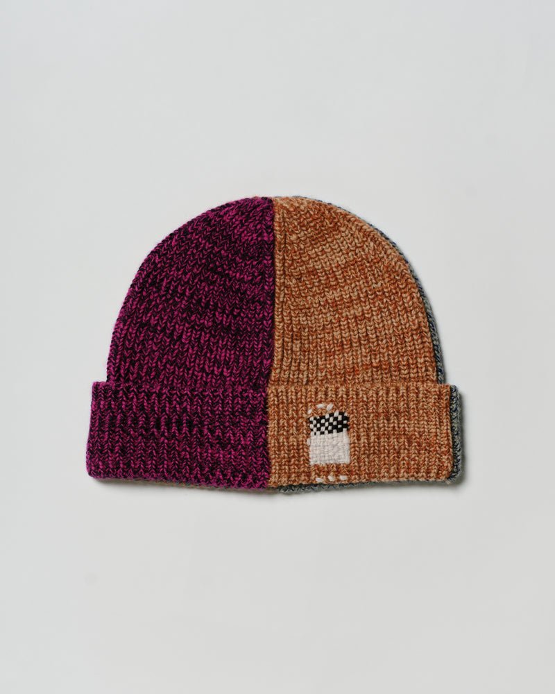 Kaja Beanie with Hand-Stitched Mending by Celia Pym