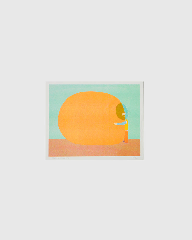 Orange Egghug Print by Peter McDonald