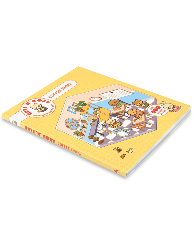 Cute 'n' Cozy Sticker Therapy: Coffee Shops (Cute 'n' Cozy Sticker Therapy Series)